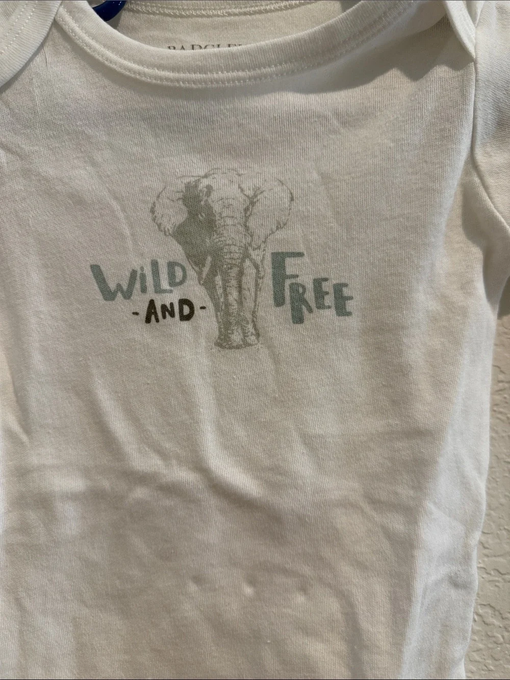 Badgley Mischka White 'Wild and Free' Infant One-Piece with Printed Leggings